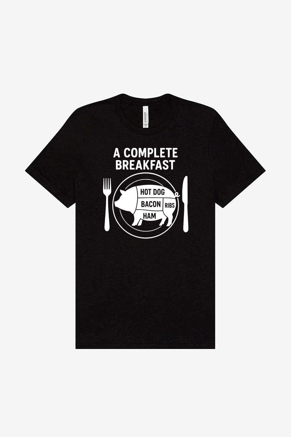 Pig Plate - Complete Breakfast - Unisex Tri-blend Tee