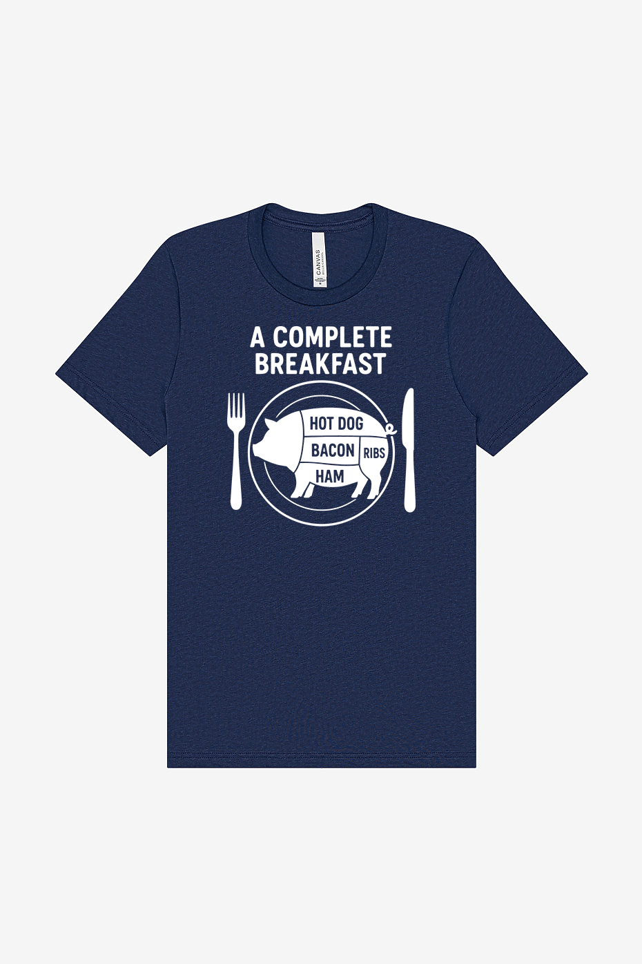Pig Plate - Complete Breakfast - Unisex Tri-blend Tee