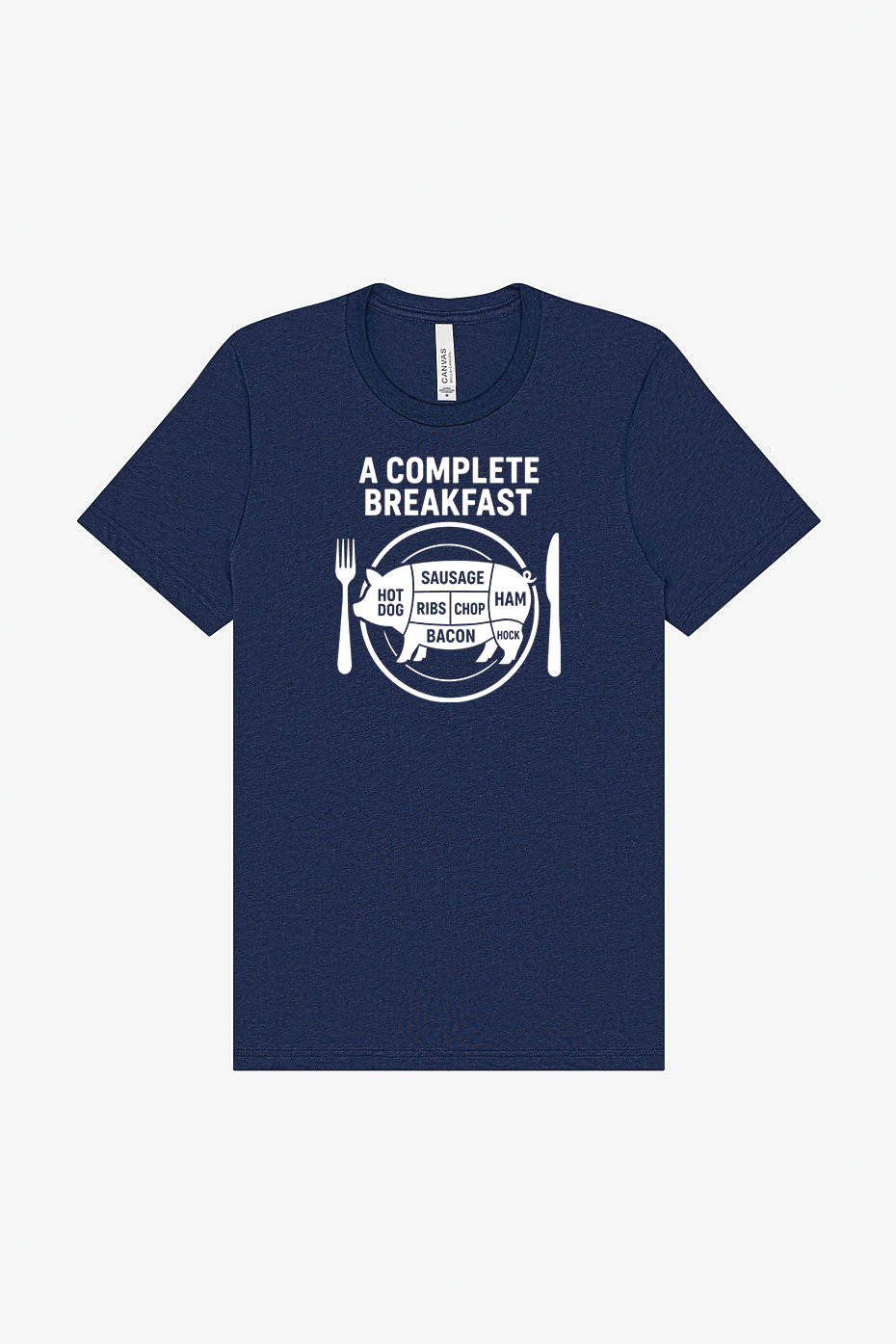 Pig Plate - Complete Breakfast - Unisex Tri-blend Tee
