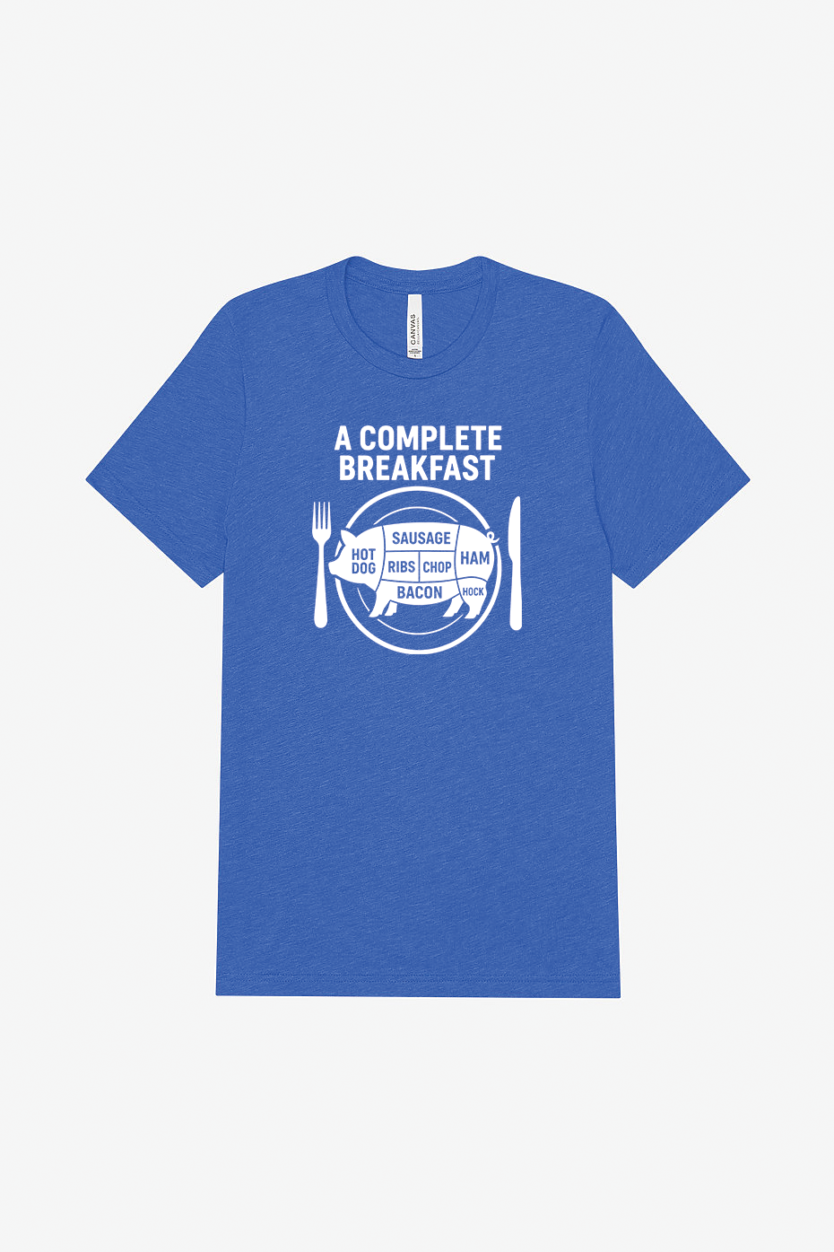Pig Plate - Complete Breakfast - Unisex Tri-blend Tee