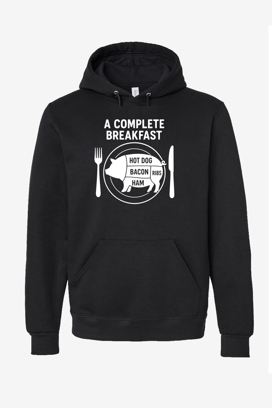 Pig Plate - Complete Breakfast - Premium Blend Unisex Hoodie
