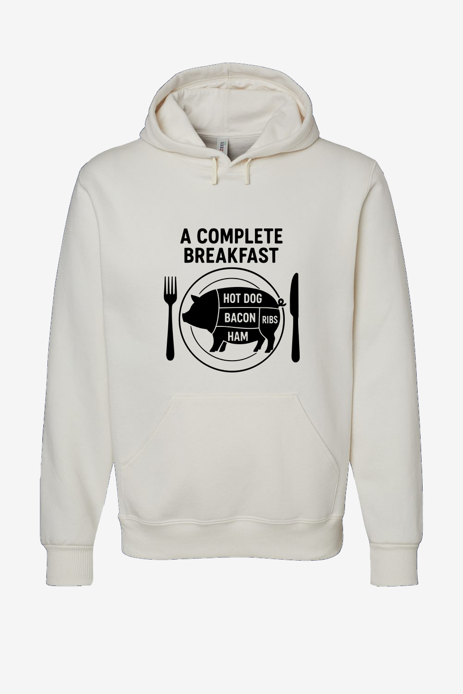 Pig Plate - Complete Breakfast - Premium Blend Unisex Hoodie