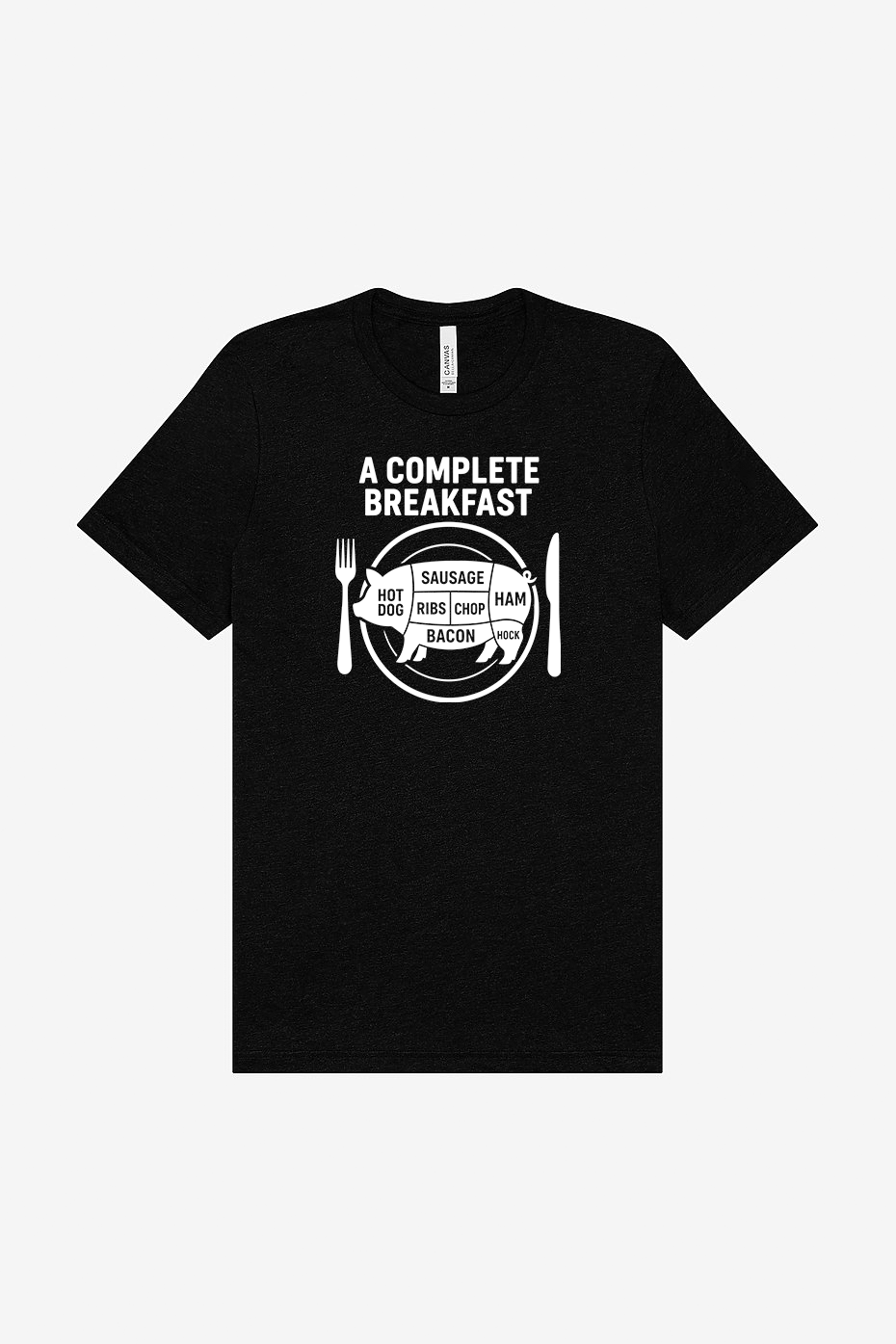 Pig Plate - Complete Breakfast - Unisex Tri-blend Tee