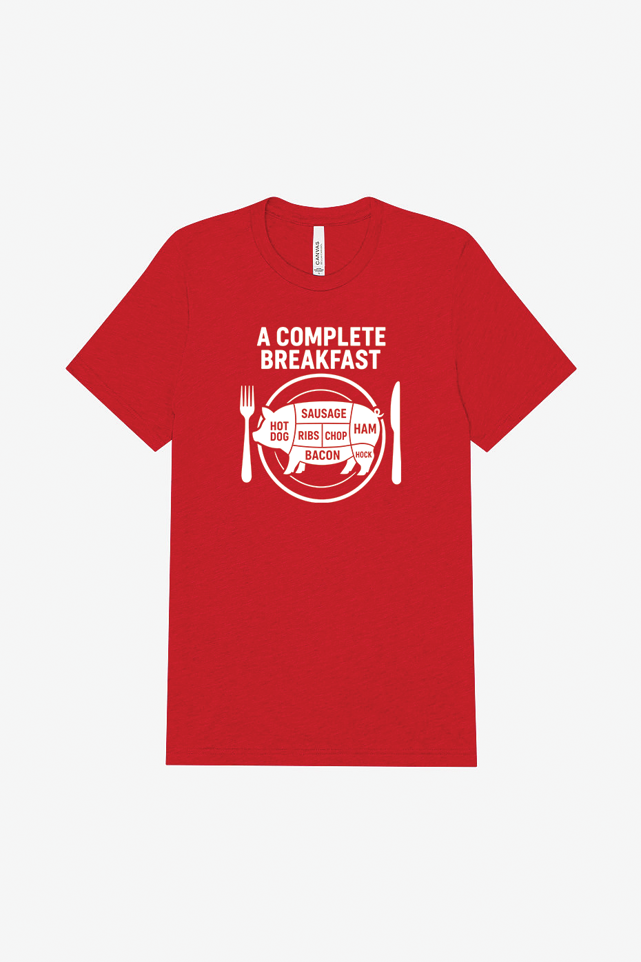Pig Plate - Complete Breakfast - Unisex Tri-blend Tee