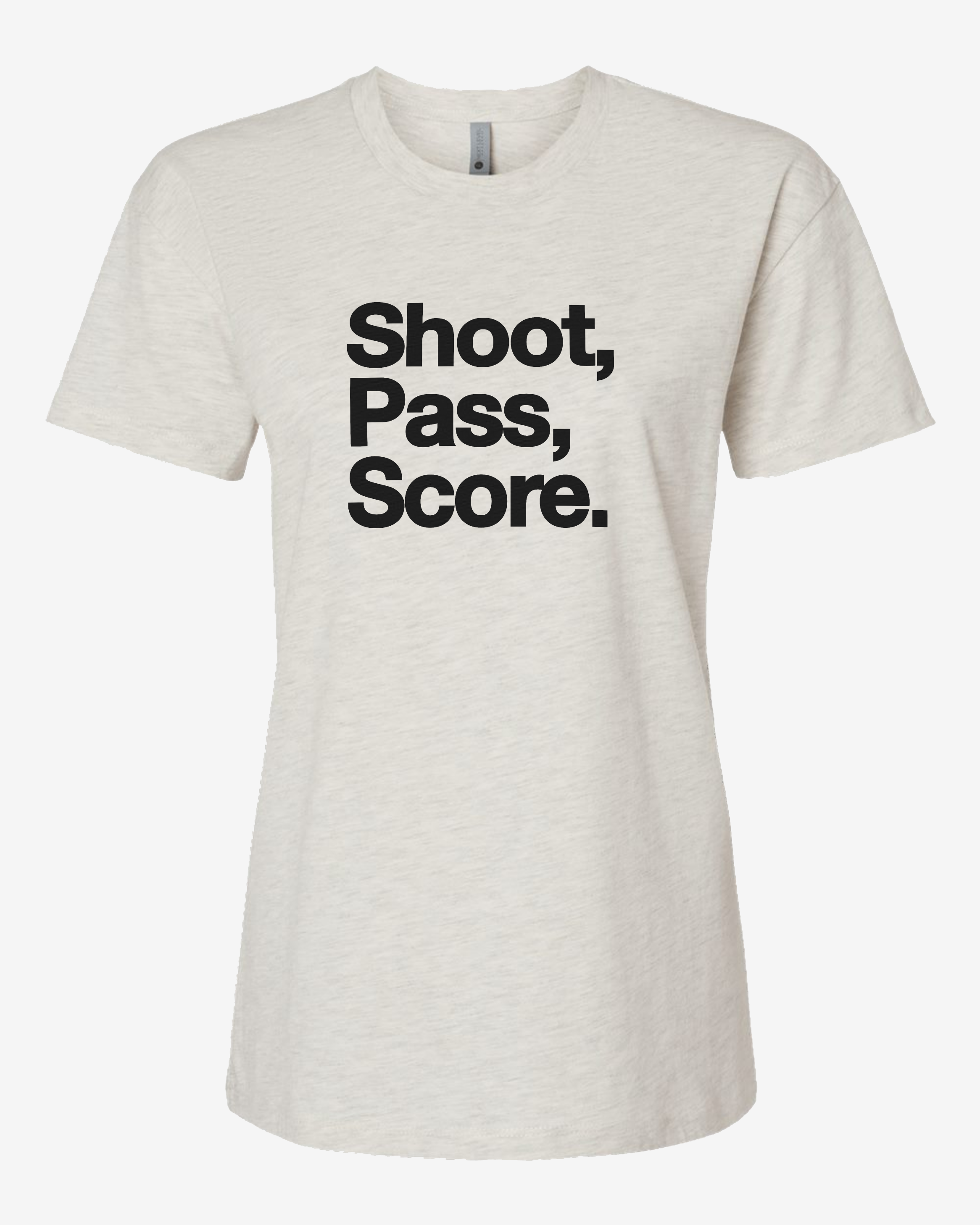 Women’s Crewneck Tee - Shoot, Pass, Score