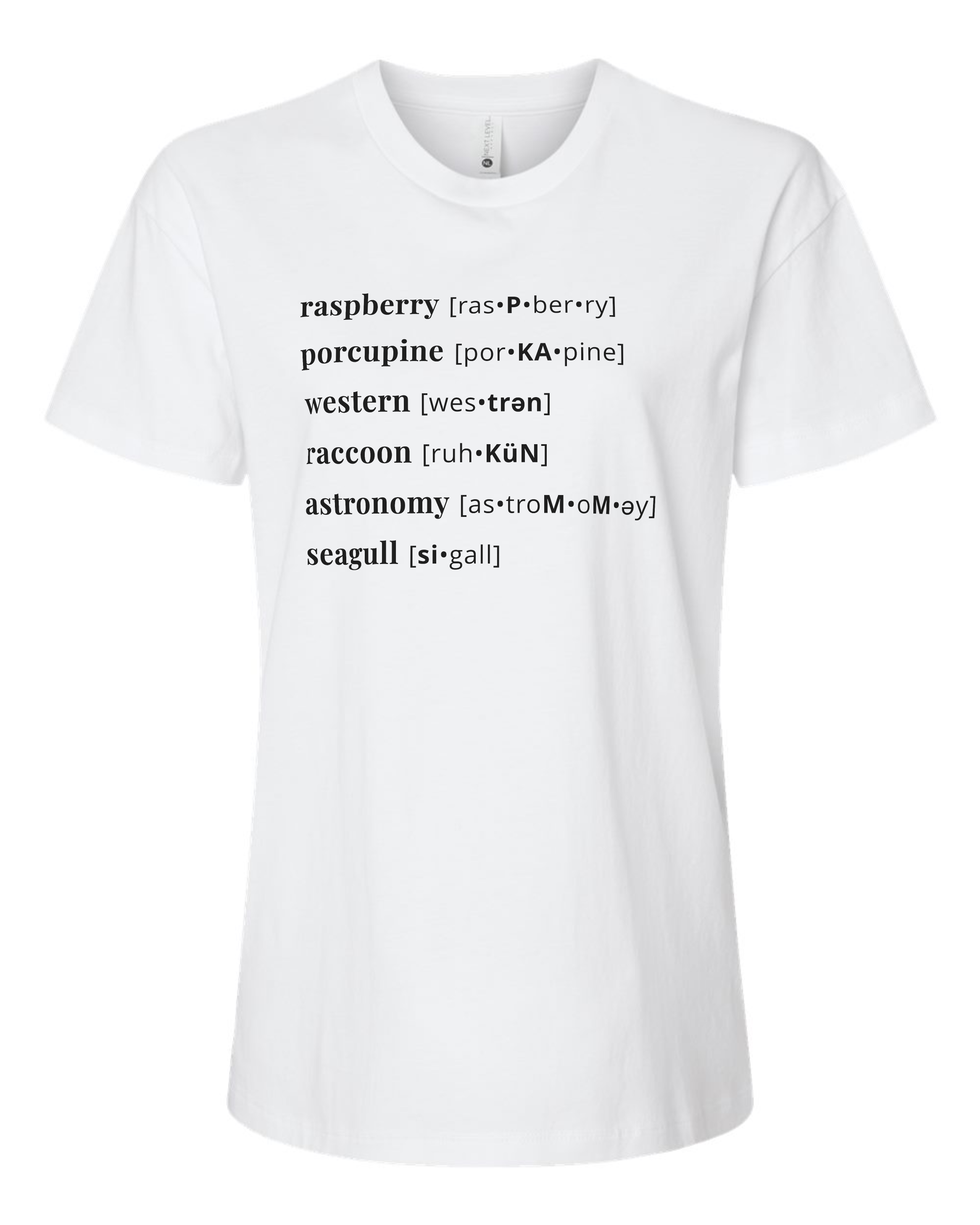 Women’s Crewneck Tee - Pronunciation